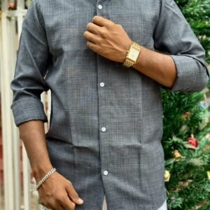 Korean Linen, Wrinkle Free, Elite Couture Brand, Gray Colour