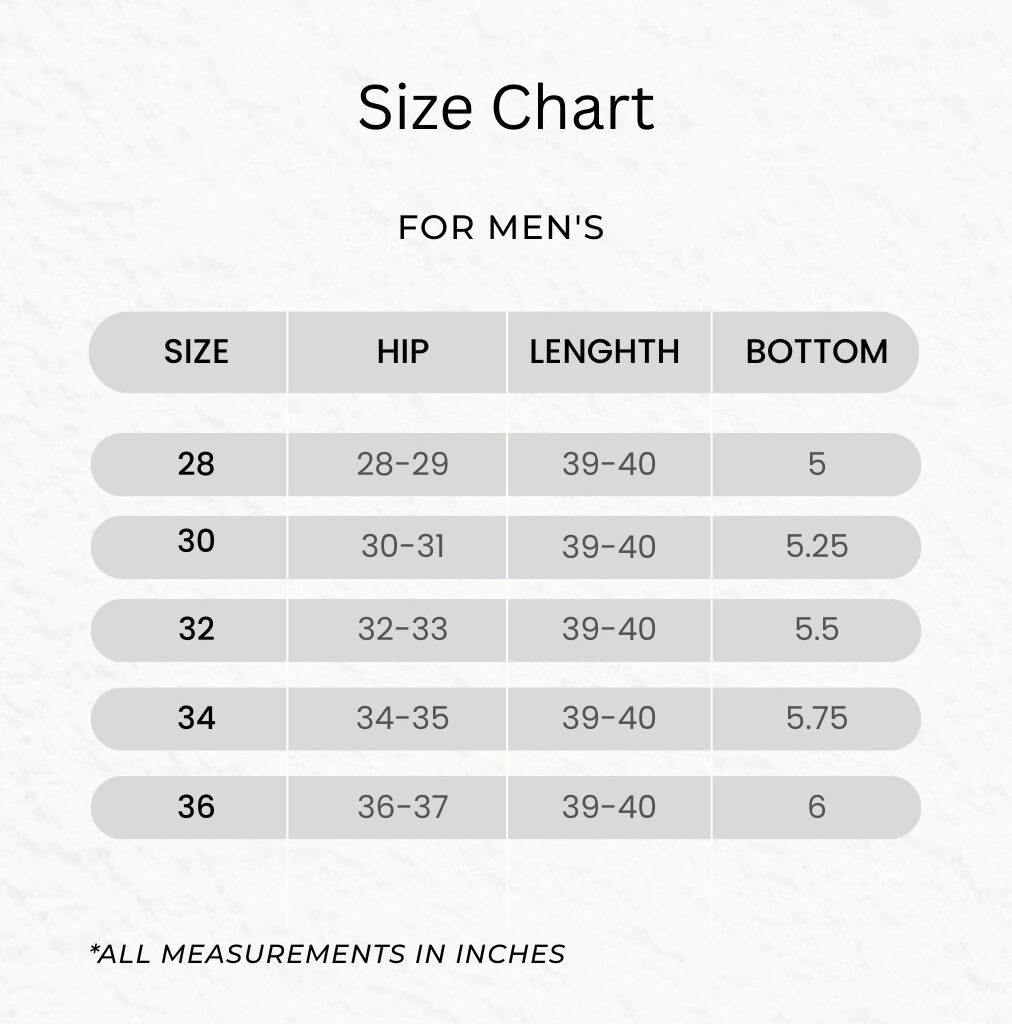 Pant Size Chart